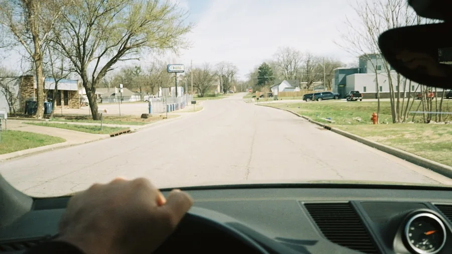 affordable truck owner driving suburban road