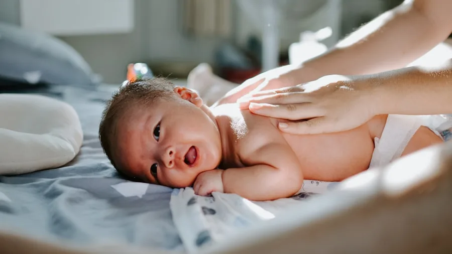 baby skincare gentle lotion application
