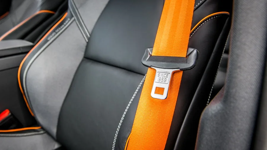 car seatbelt buckle detail