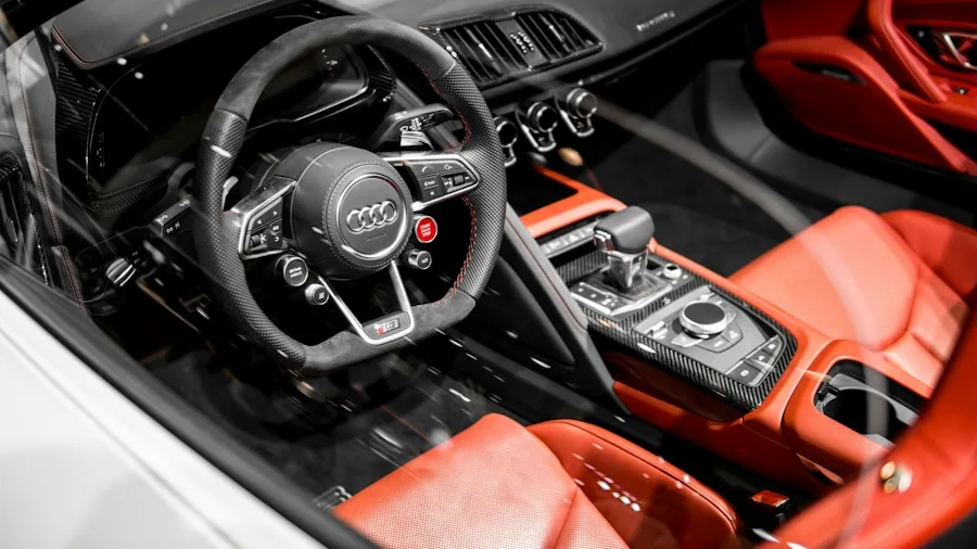 carbon fiber sports car interior