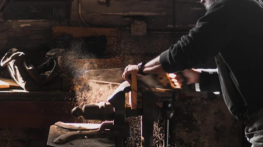 The %product_count% Best Circular Saws 5 Carpenter using circular saw to cut wooden boards in a workshop setting