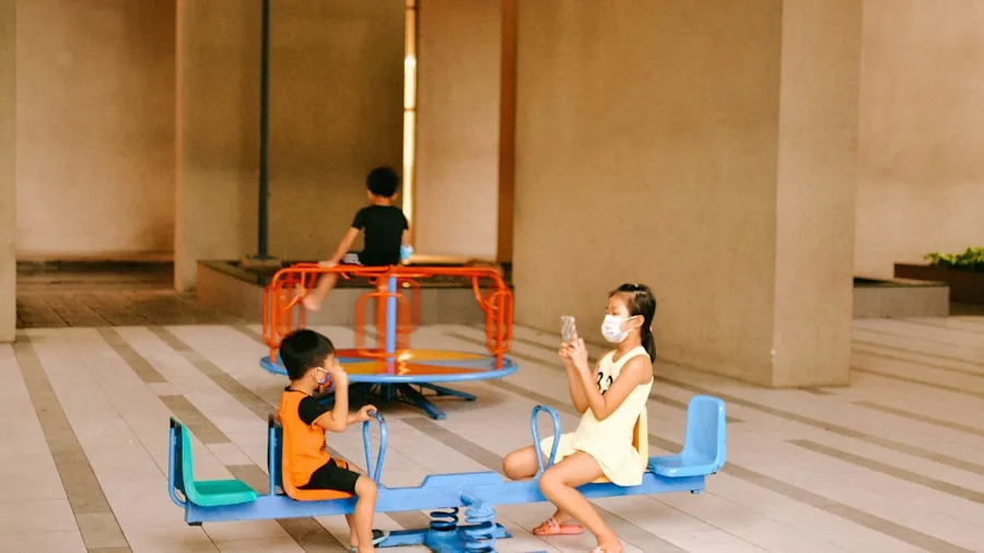 children play sensory exploration stations