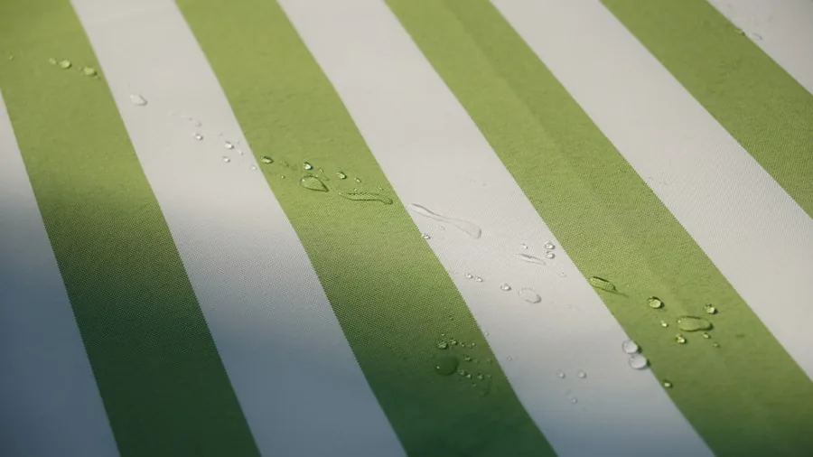 Close-up of durable camping tent fabric material showing weave texture and quality construction