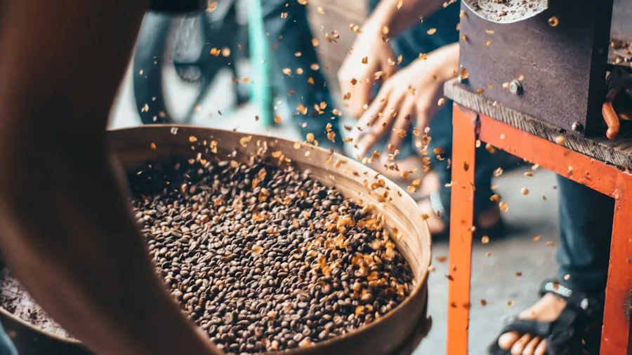 coffee processing facility workers
