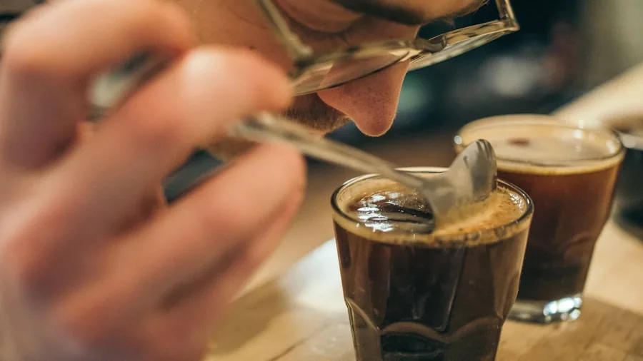 coffee roastery cupping session