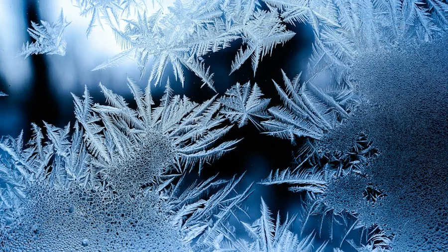 cold window frost ice