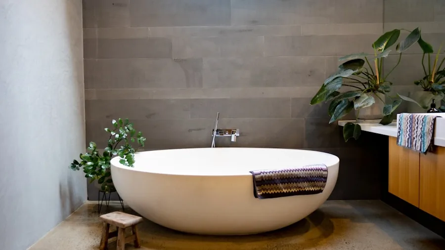 Contemporary bathroom interior showing modern toilet installation with focus on water-efficient fixtures and plumbing details