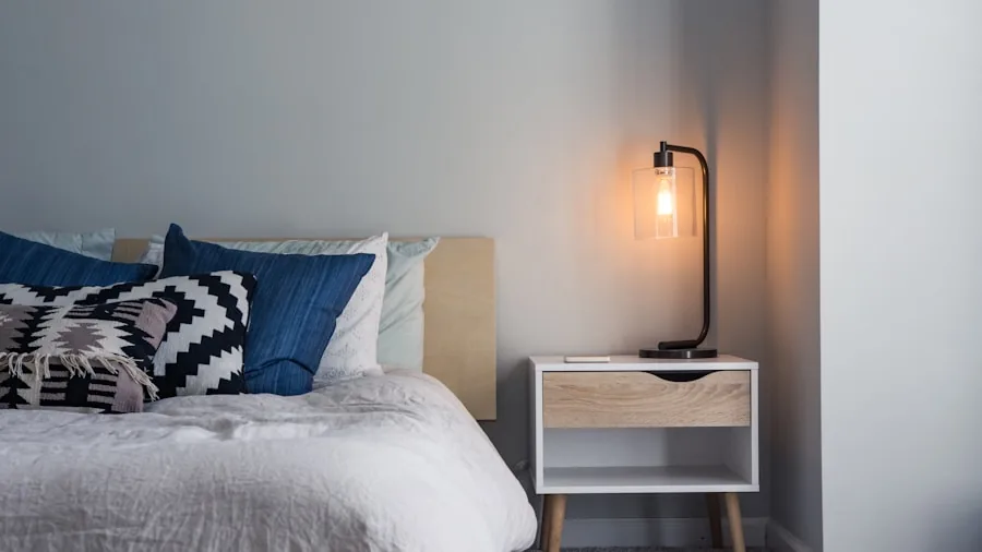 The 11 Best Humidifiers 2 Cozy bedroom interior with soft lighting and comfortable bedding, emphasizing room environment and air quality