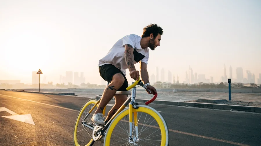 The %product_count% Best Road Bikes 4 Cyclist riding a road bike on a scenic outdoor path, focusing on wheel and tire detail