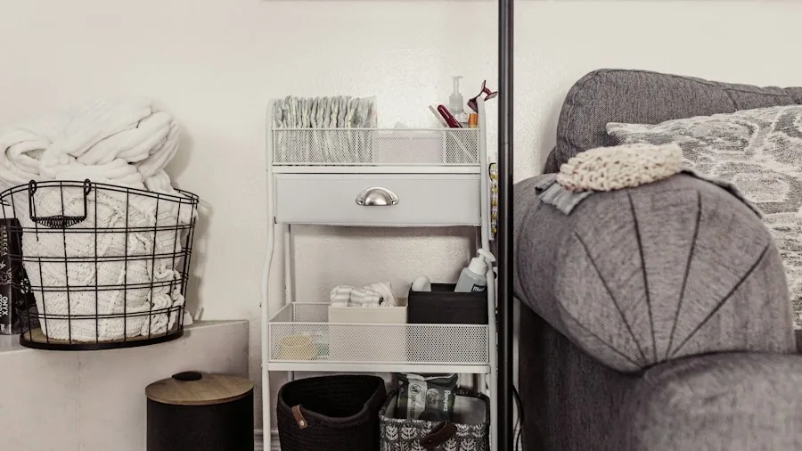 diaper changing station organized