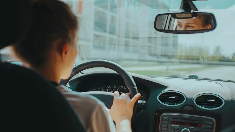 Driver's foot on brake pedal in vehicle, emphasizing safe driving and vehicle safety