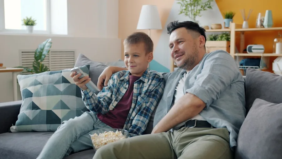 The %product_count% Best 85 Inch TVs 4 Family enjoying an immersive movie experience together in a comfortable living room setting