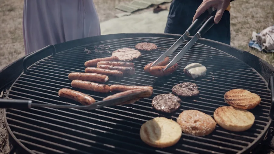 The %product_count% Best Electric Smokers 2 Family preparing and cooking food together outdoors in backyard setting