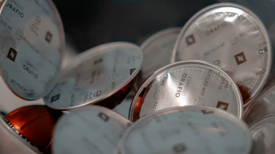 flavored coffee pods brewing
