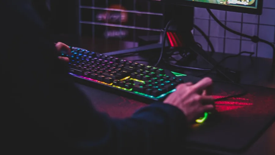 The %product_count% Best 1440p Monitors 3 Focused gamer at computer setup demonstrating concentration during gameplay session