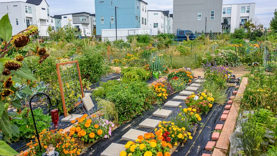 Netflix Star Greta Lee Says Plant Gardening Is a Critical Survival Skill 2 garden bed with flowering plants and vegetables