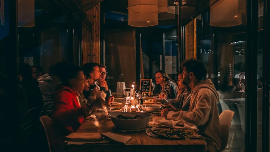 The %product_count% Best Folding Tables 3 Group of people seated together at a large dining table during a casual meal or event