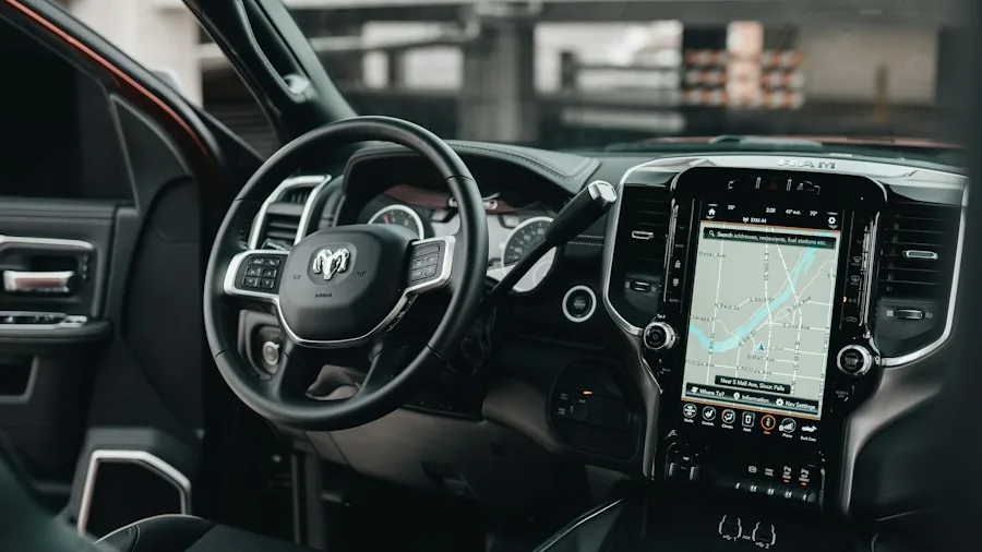 high-tech car interior dashboard