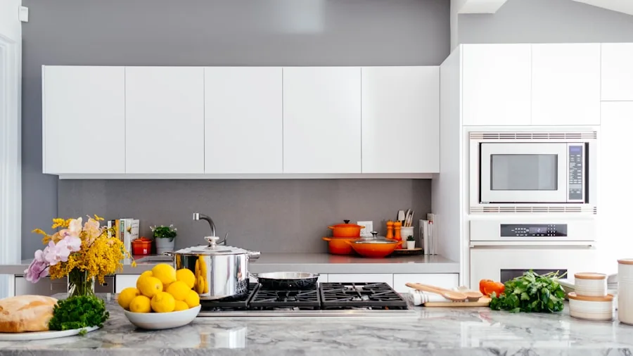 Home cook preparing fresh ingredients in a modest kitchen on a budget