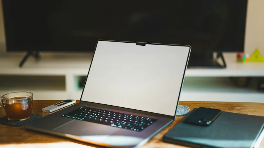 laptop connected to smart television