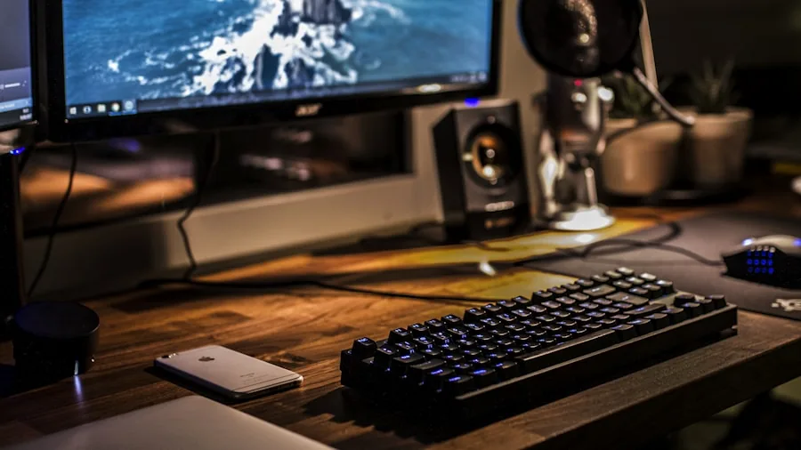 linux gaming setup desktop monitor