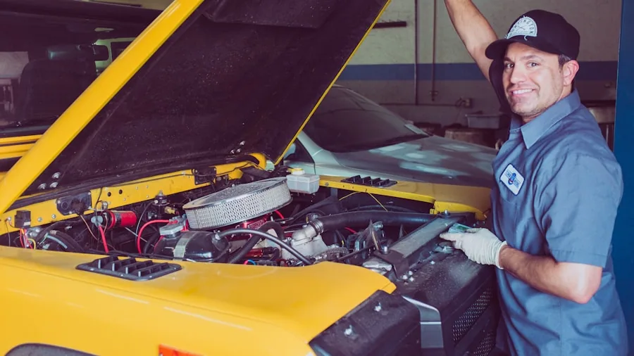 The %product_count% Best Oil Filters 4 Mechanic examining car engine components during routine vehicle maintenance and inspection