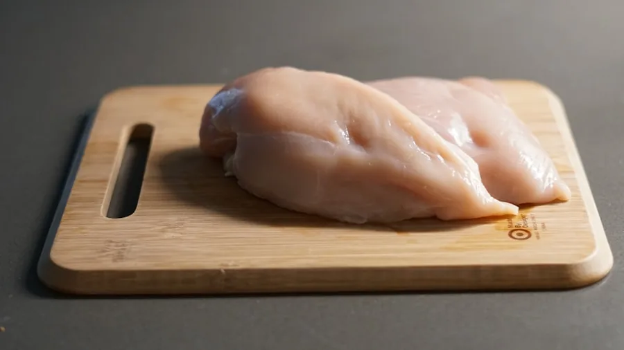 microwave defrosting chicken breast