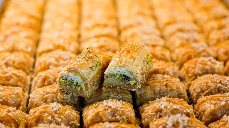 Yemeni Coffeehouses Expand Across America: What This Means for Coffee Shoppers 3 Middle Eastern pastry baklava honey
