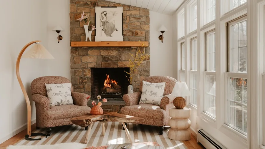 The 12 Best Floor Lamps 3 Modern living room with arc lamp positioned behind comfortable seating area for ambient lighting
