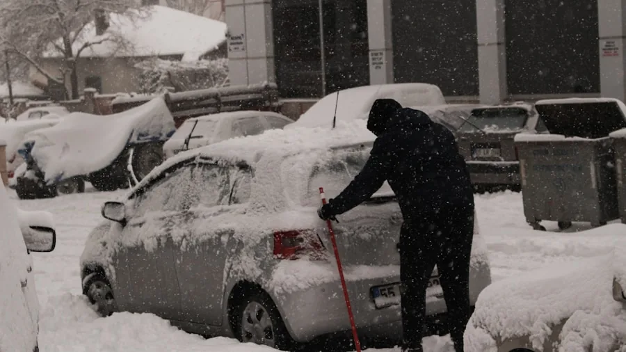 The %product_count% Best Snow Shovels 4 Older adult shoveling snow from driveway during winter storm