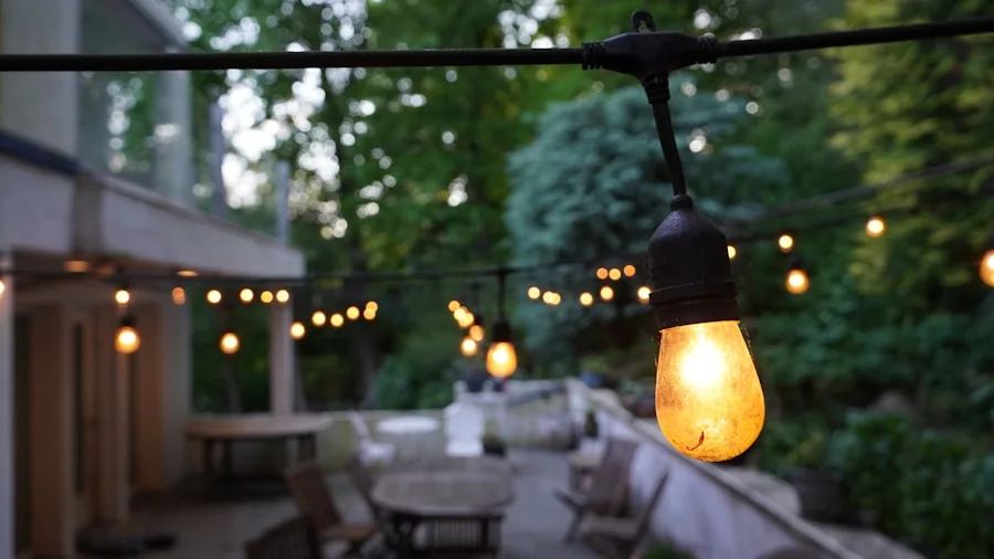 The %product_count% Best Electric Smokers 5 Outdoor electrical outlet mounted on patio wall near garden seating area