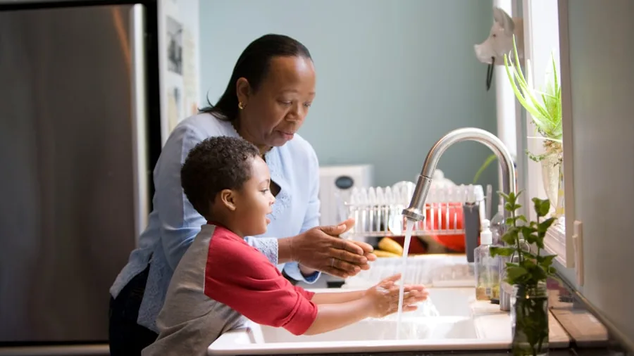 The %product_count% Best Baby Bottles 4 Parent cleaning baby bottle at kitchen sink under running water