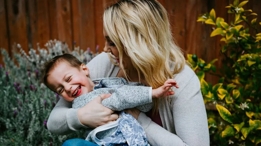 Parent gently soothing a fussy infant during feeding time, showing care and comfort