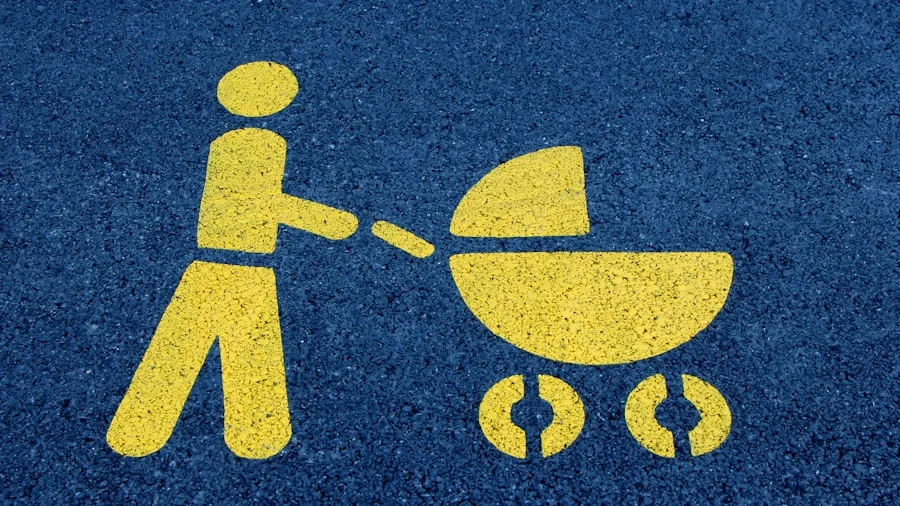 Parent reviewing stroller safety documentation and certification standards before purchase