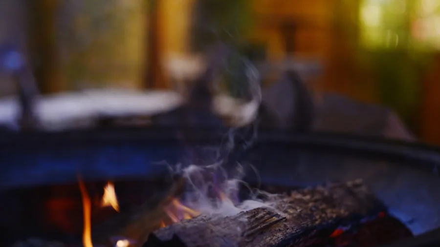 The %product_count% Best Smoker Grills 4 People enjoying food around a smoking grill in a backyard setting during daytime