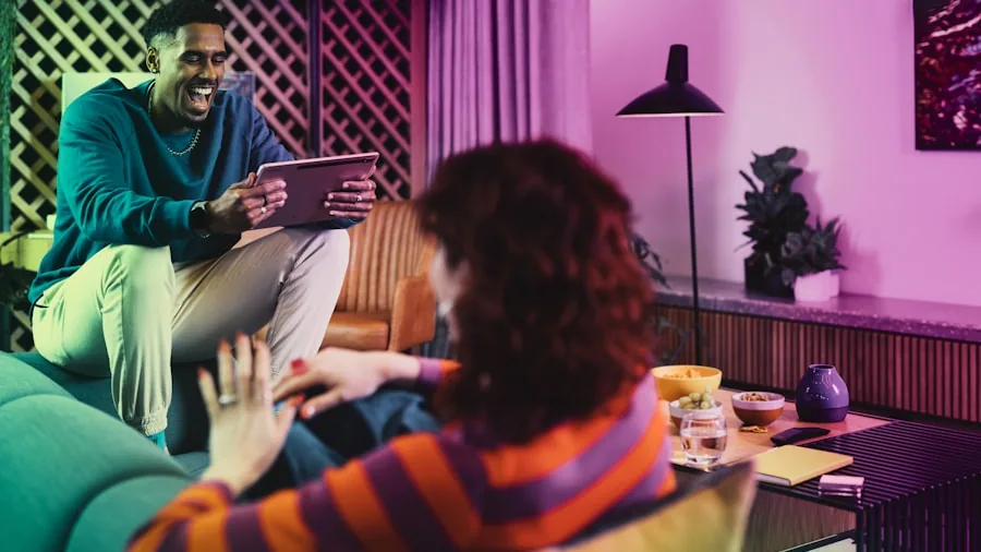 people enjoying smart home technology