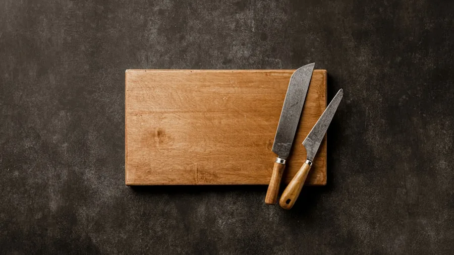 The %product_count% Best Charcuterie Boards 2 Person carefully cleaning and maintaining a wooden kitchen board with natural light in home kitchen
