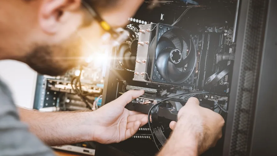 The %product_count% Best Thermal Paste 4 Person carefully selecting computer components for PC upgrade and maintenance