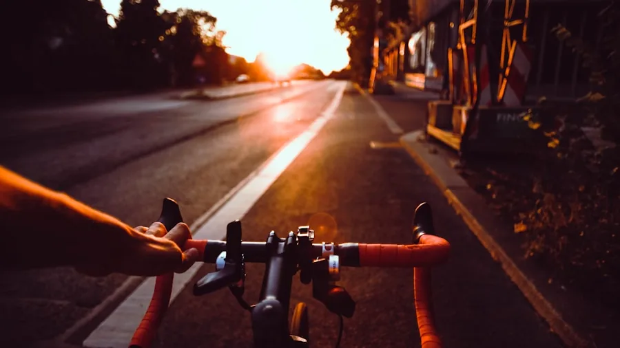 The %product_count% Best Bike Lights 3 Person charging bike light with USB cable from power bank during evening ride preparation