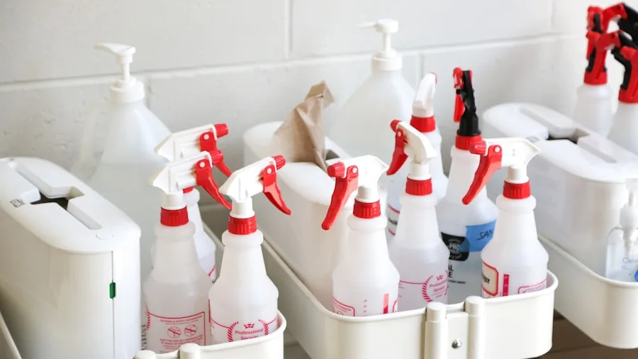 The 13 Best Toilet Brushes 5 Person comparing cleaning product prices and options while shopping in a store aisle