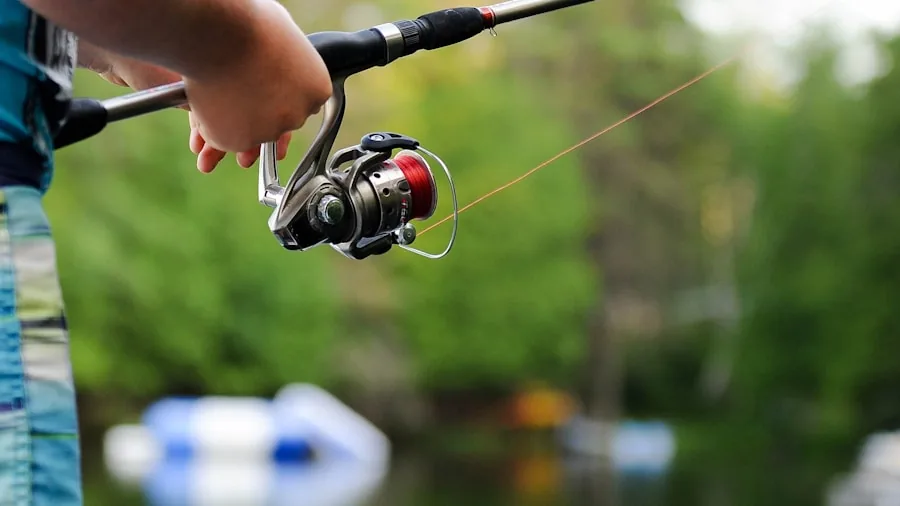The %product_count% Best Fishing Rods 6 Person comparing fishing rods and reels on dock before choosing equipment