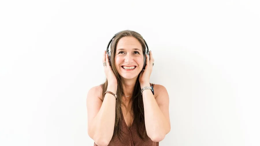 Person enjoying comfortable wireless earbuds during daily activity with relaxed expression