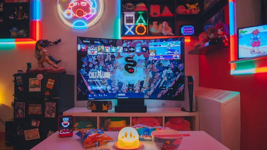 The %product_count% Best 50 Inch TVs 3 Person enjoying fast-paced gaming on TV with smooth motion performance in living room