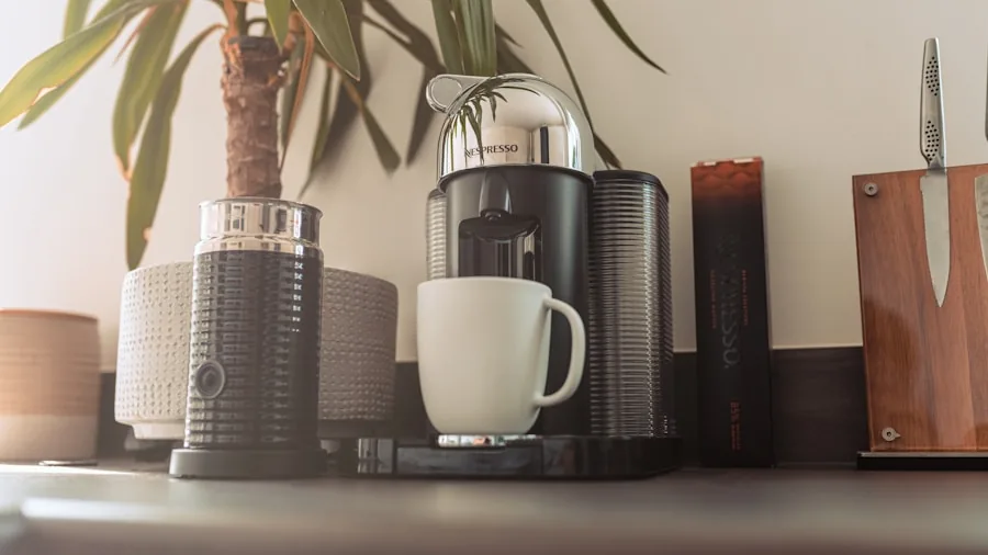 The %product_count% Best Drip Coffee Makers 4 Person entering kitchen in morning with fresh brewed coffee ready on counter