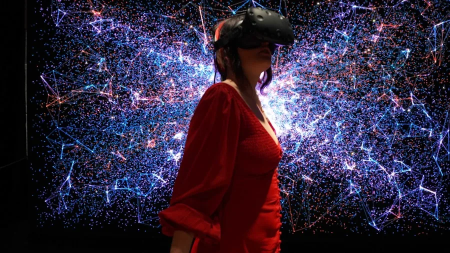 The %product_count% Best VR Headsets 5 Person experiencing mixed reality with virtual elements overlaid on physical environment