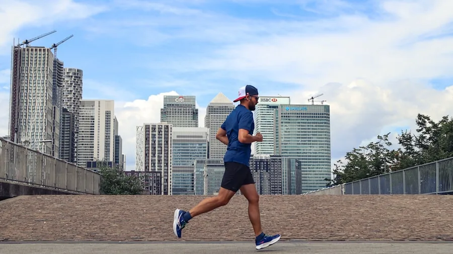 The %product_count% Best Workout Headphones 2 Person jogging outdoors wearing secure-fitting earbuds during active workout