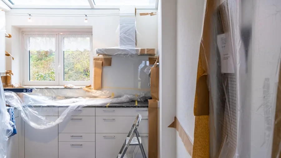 The %product_count% Best Ranges 2 Person measuring kitchen space with tape measure during home renovation planning