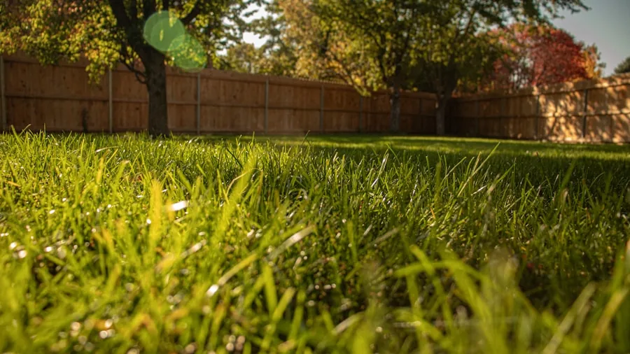 The %product_count% Best Sprinklers 2 Person measuring residential yard lawn area with measuring tape for irrigation planning