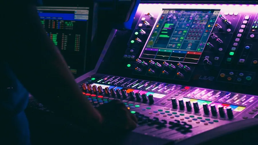 person setting up audio software settings