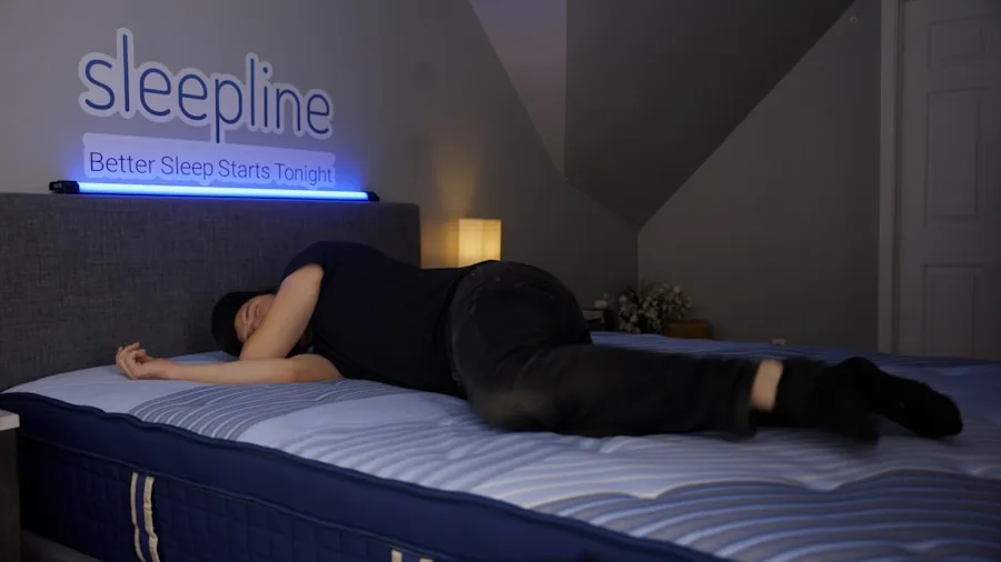 Person sleeping on their side in bed, demonstrating proper spinal alignment and comfortable sleep position